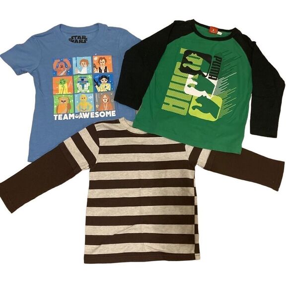 3PC 5T Lot Puma Starwars Garanimals Long Sleeve T Shirt Spring Fall Winter - Picture 1 of 5